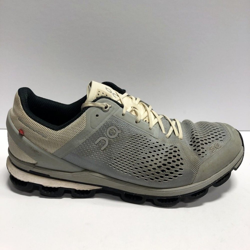 On Men’s Cloudsurfer, Gray Running Shoes, Size 10 M